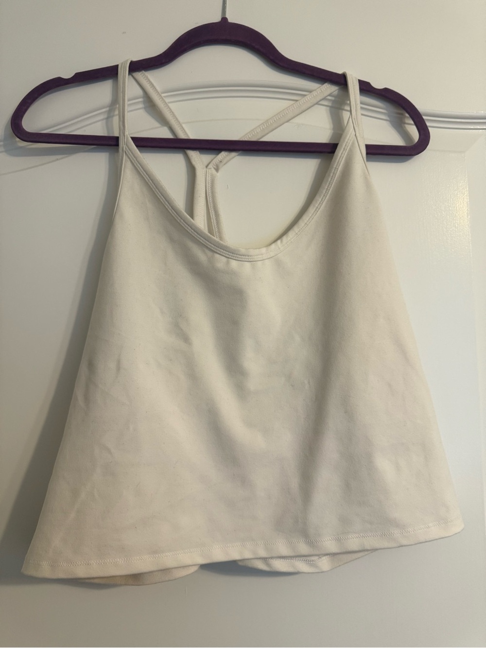 DSG white Cropped Workout Tank Plus Size 2x